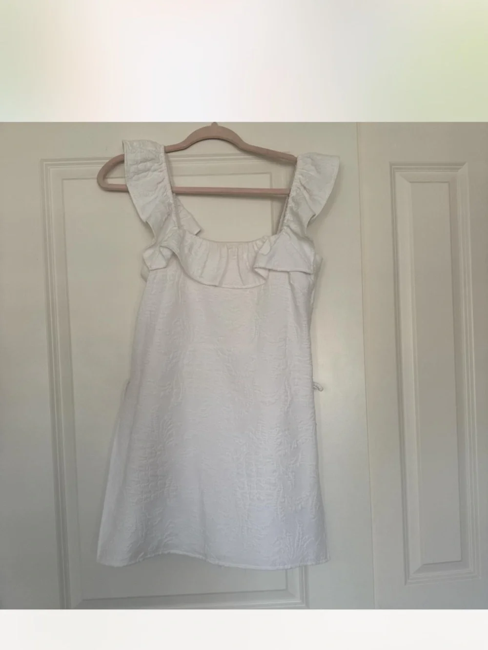 Lilly Pulitzer White Ruffle Square-Neck Mini Dress - Picture 2 of 4